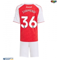 Otroški Nogometni dresi Arsenal Martin Zubimendi #36 Domači 2025-26 Kratek Rokav (+ Kratke hlače)